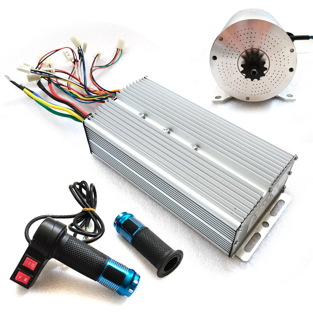72V 3000W High-speed Brushless Motor Kit with Controller For Go Kart E-Scooter !