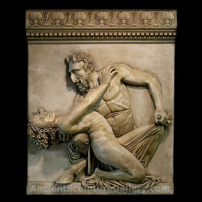 Pan ancient Greek god large plaque Sculpture Replica Reproduction
