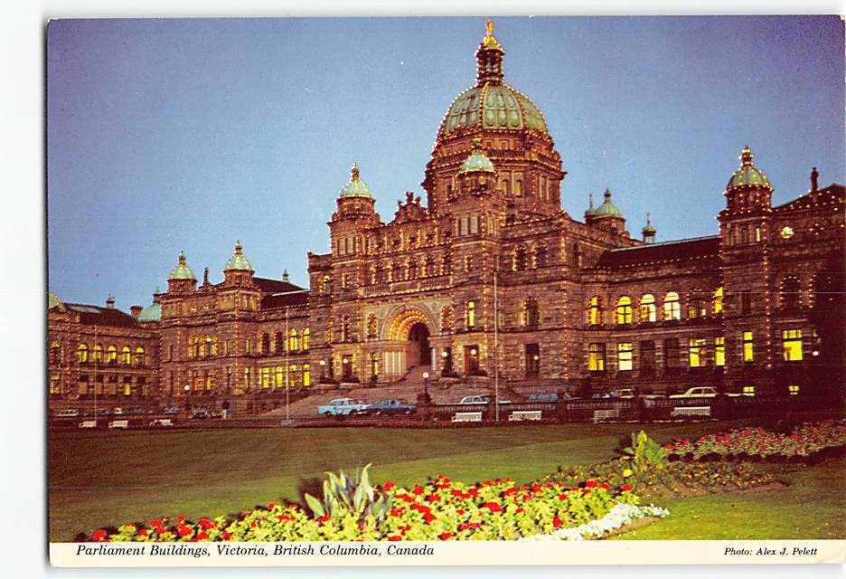 Postcard Parliament Buildings Victoria BC Canada