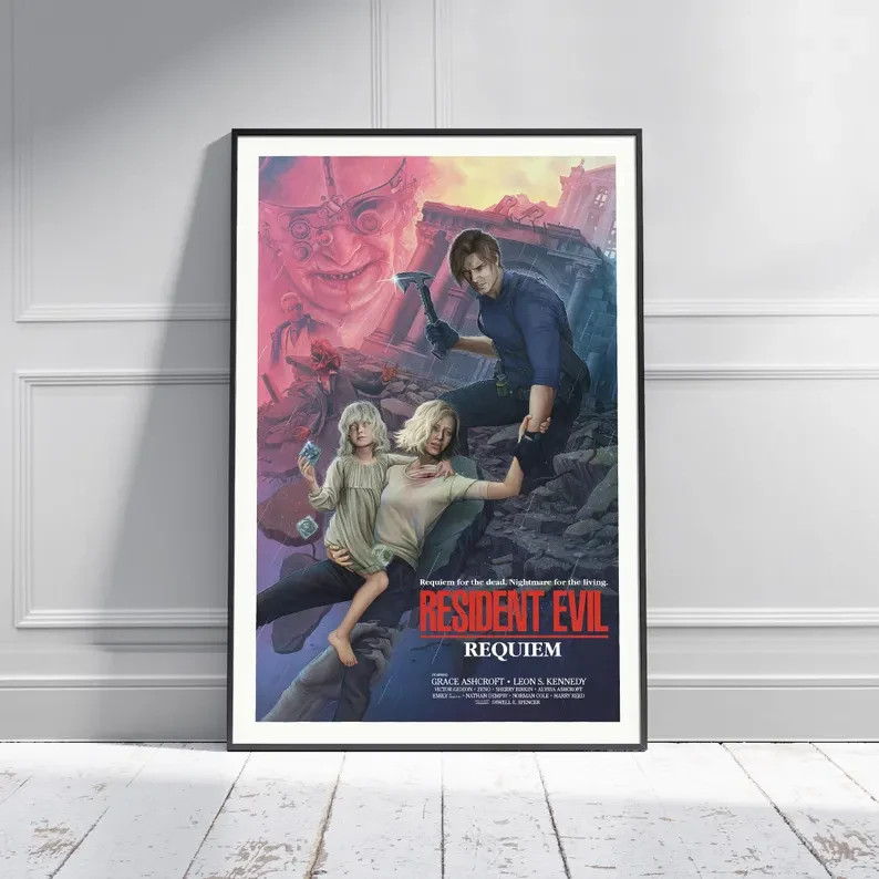 Resident Evil 9 Requiem Poster Unframed Horror Game Wall Art Print