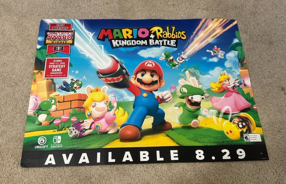 Mario+Rabbids Kingdom Battle GameStop Advertising Promo Store Display