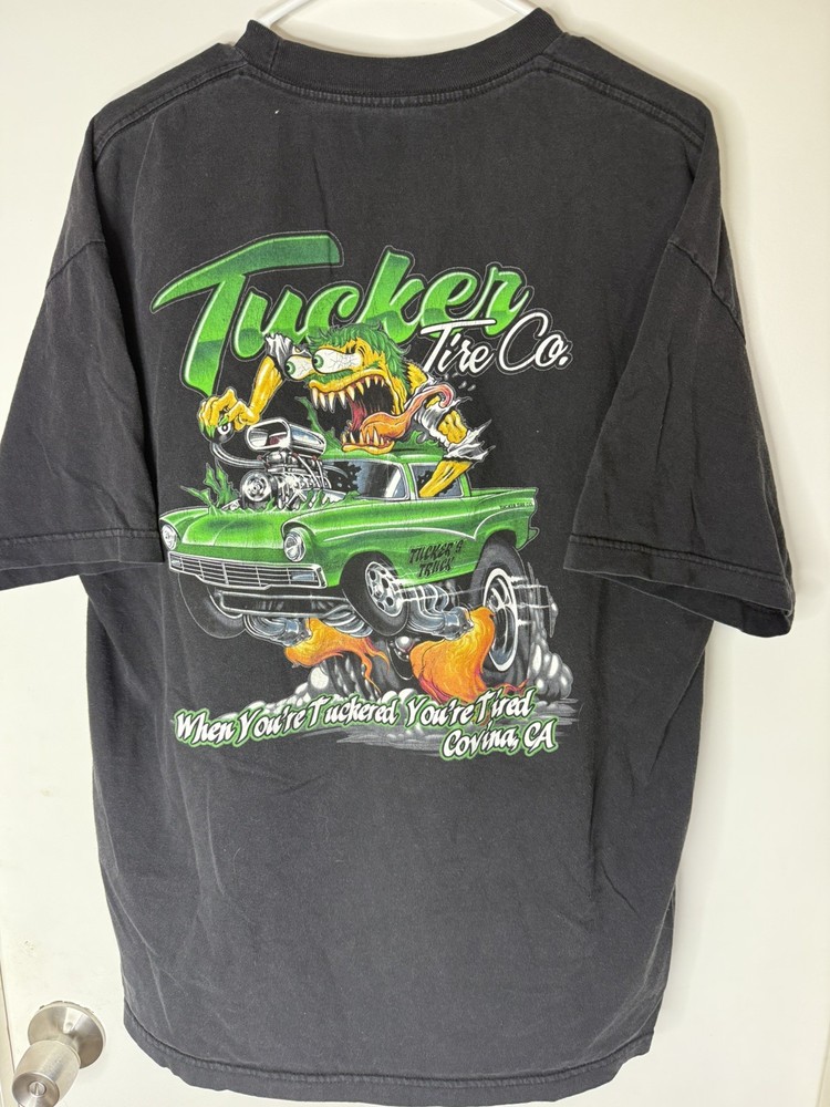 Vintage Rat Fink Shirt Mens XL Black Ed Roth Art Y2K Graphic Obscure Cartoon