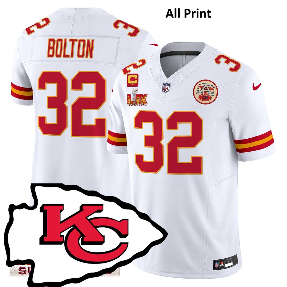 Kansas City Chiefs Super Bowl LIX Nick Bolton #32 Football Jersey – Fully Customizable