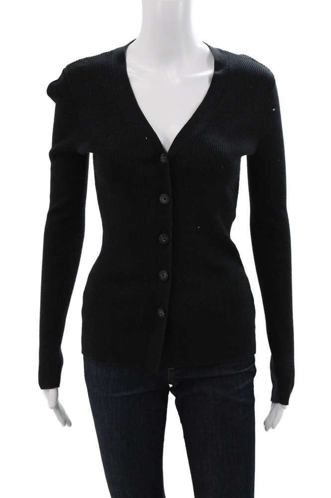 Sanctuary Women Cardigan Black V Neck Cotton Long Sleeve Size SFree Shipping in US $100+ Orders | $6.95 Orders Below