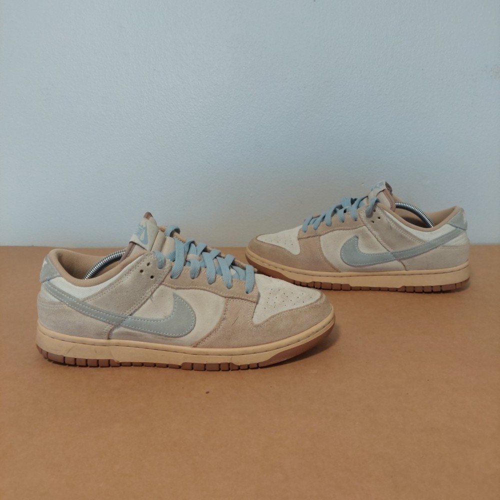 Nike Dunk Low Coconut Air Milk Armory Blue Beige Sneakers SIZE 10 NO INSOLES
