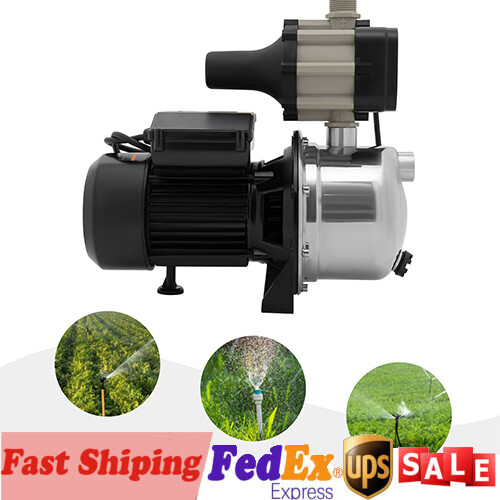 1.5HP 1100W Shallow Well Jet Pump with Pressure Tank 1200GPH for Pumping Water