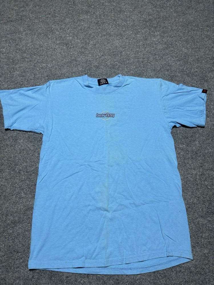 Vintage 90s Hurley Plain Logo T Shirt Size Large Made In USA Surf Skate
