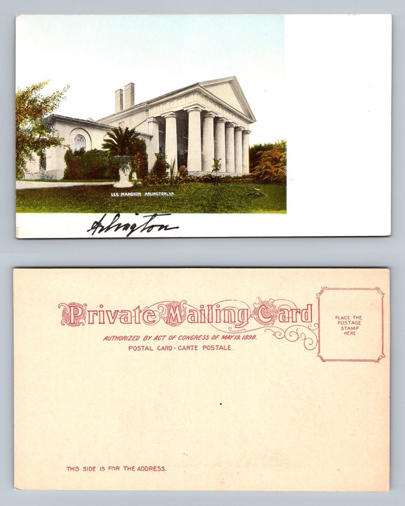 Arlington, VA-Virginia, Lee Mansion Columns Front View Card Vintage Postcard
