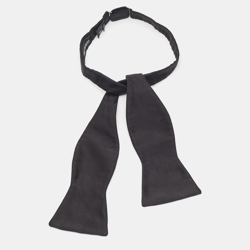 Giorgio Armani Black Open Bow Tie S