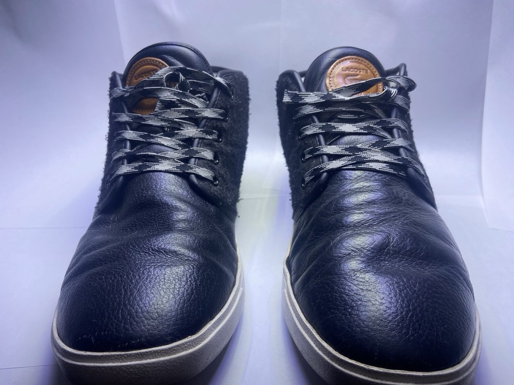 Men's LACOSTE 'Ampthill' Lace Up Shoes Black Men's Size 12
