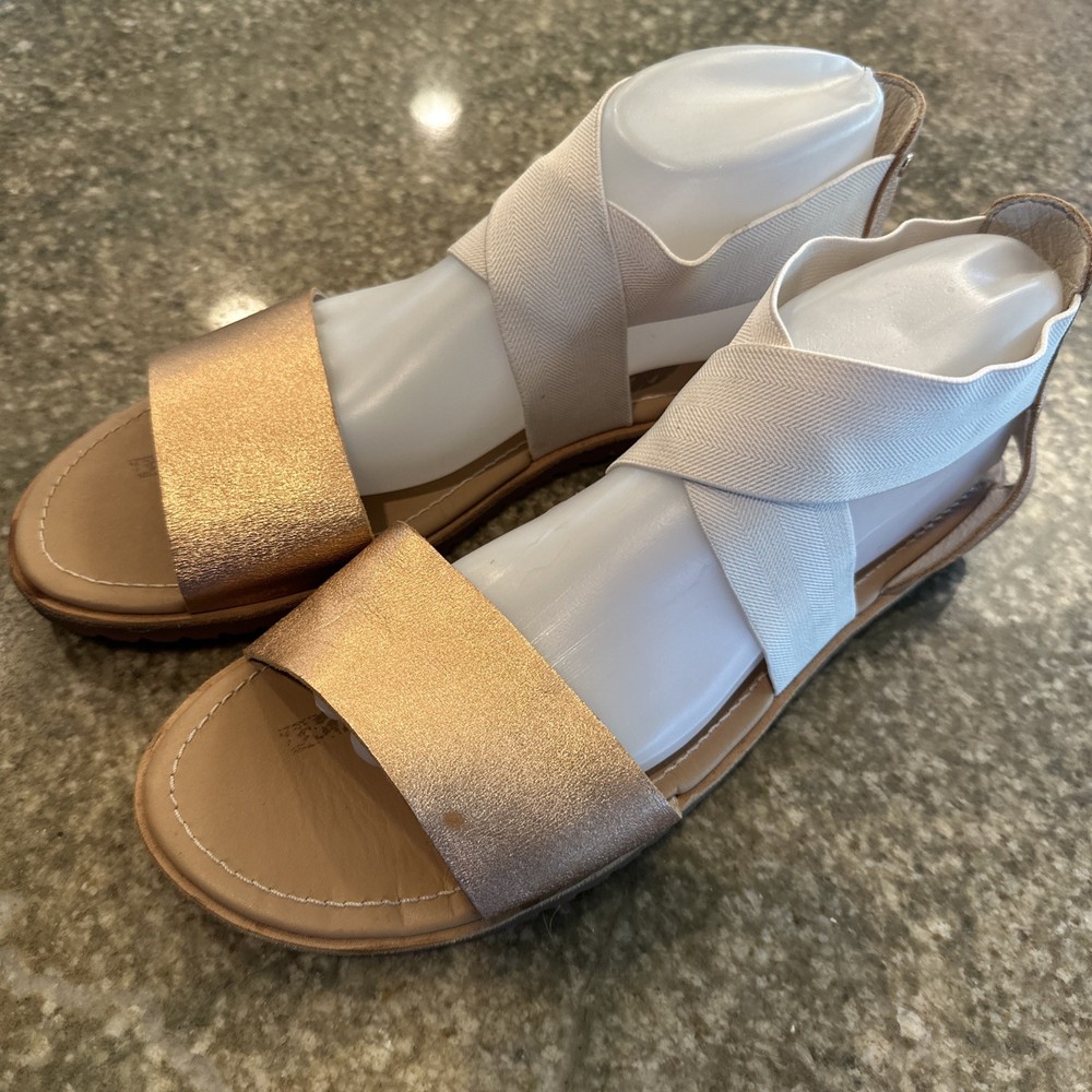 Sorel Ella II Women’s Sandals Rose Gold And Cream Women’s 10 Flat