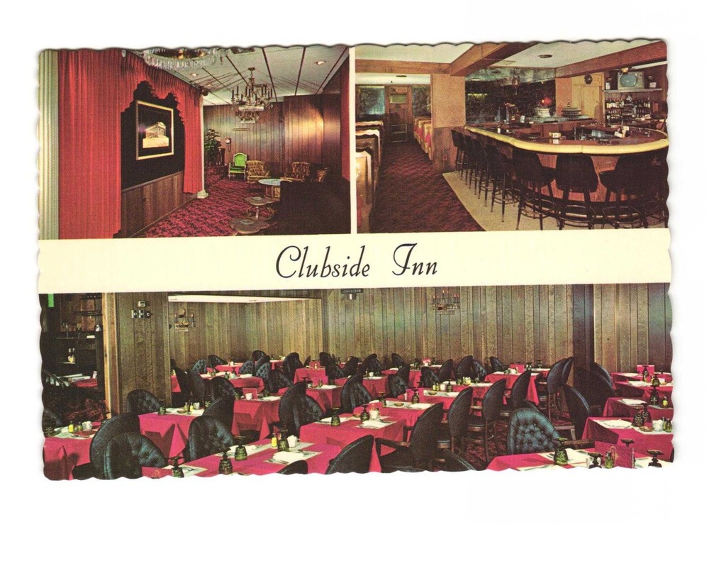 Clubside INN Wheaton IL Vintage postcard Unposted