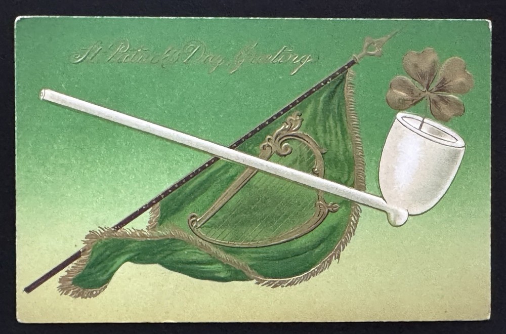 Vintage Postcard 1910's Erin Go Bragh Souvenir Card Green St Patrick’s Day