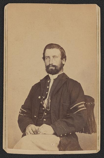 Hospital steward James Bromfield of Co. K, 16th Iowa Infantry Regiment in unifo