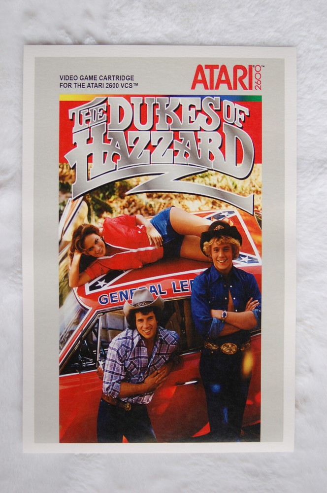 The Dukes of Hazzard Video Game Promotional Poster Atari 2600 1980s