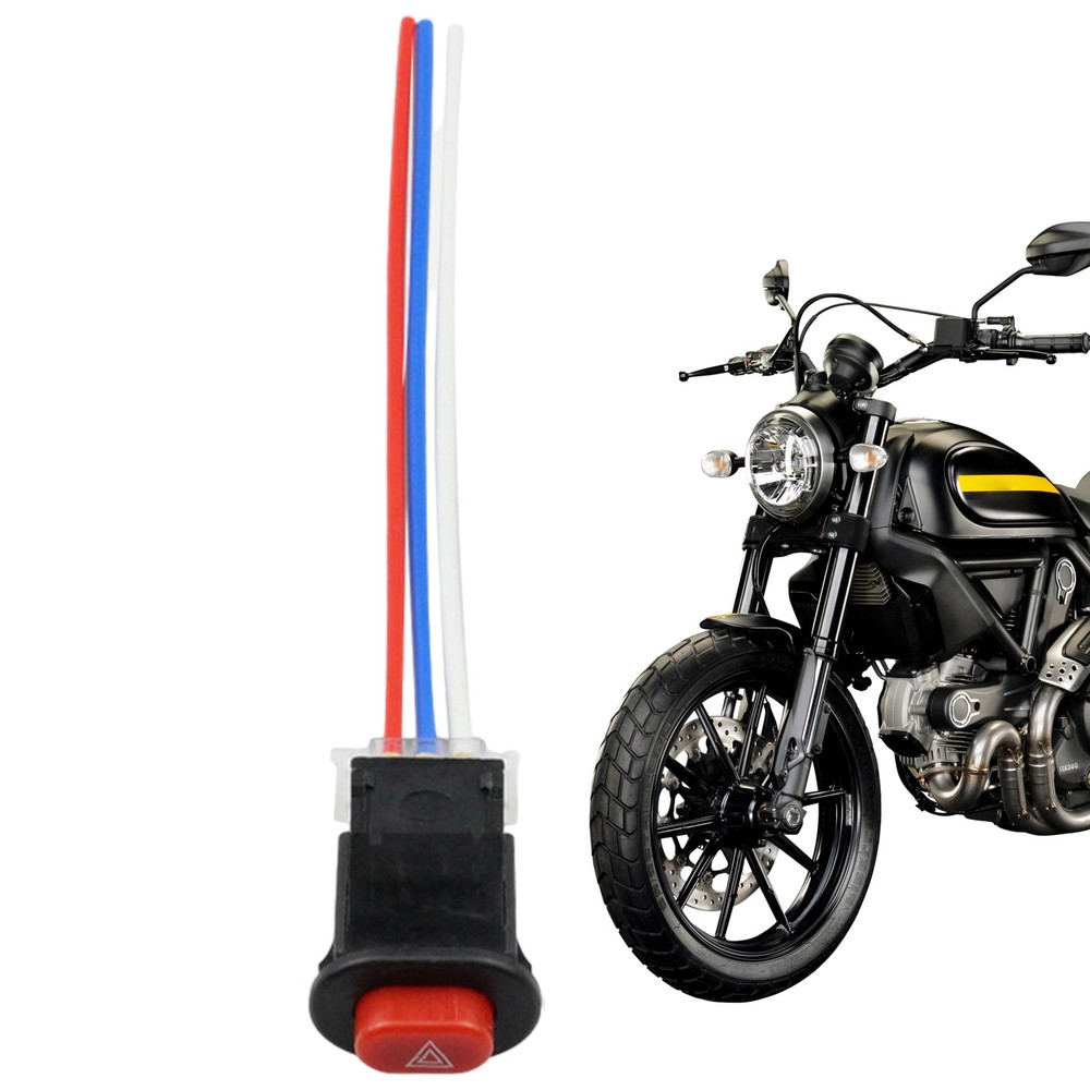 Motorcycle Hazard Light Switch Handlebar Headlight Control Push Button Switch