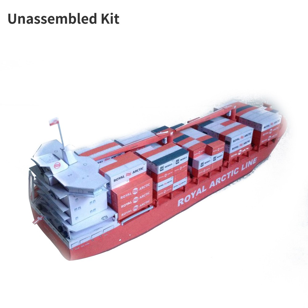 DIY 1:400 Danish Container Ship Mary Arctica Paper Ship Model Handmade Craft N