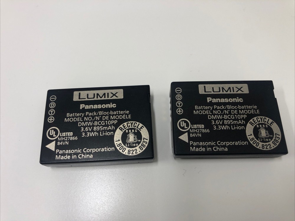 2 Pcs Genuine Panasonic Lumix Battery DMW-BCG10PP