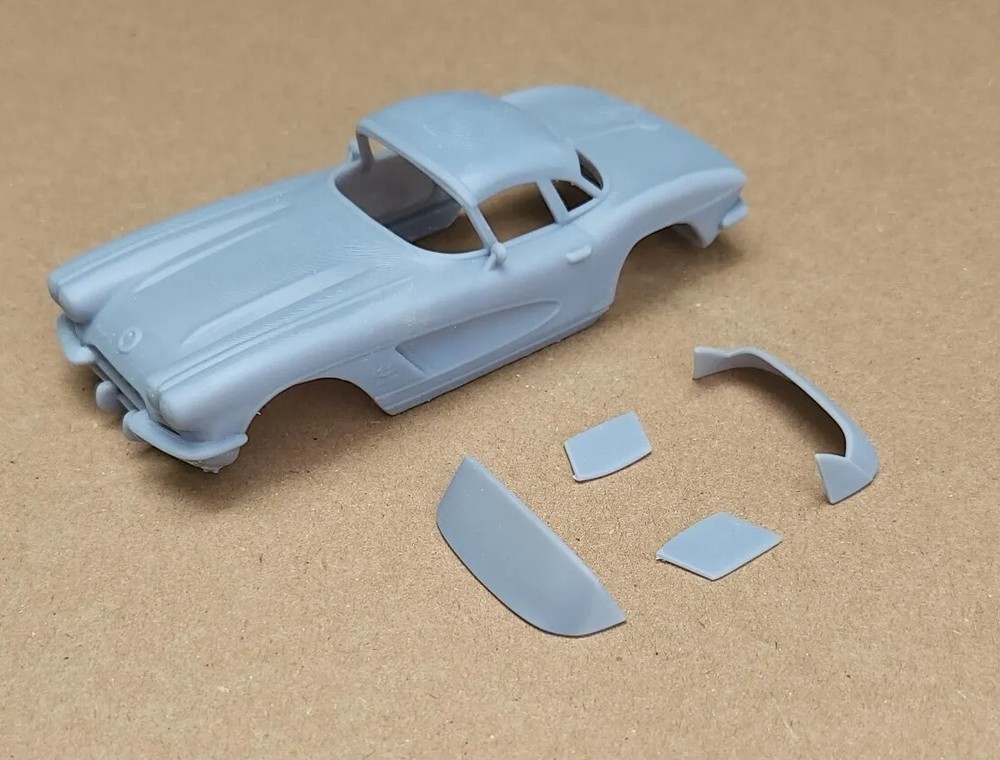 Abs-Like Resin 3D Printed 1/32 1962 Chevrolet Corvette Body