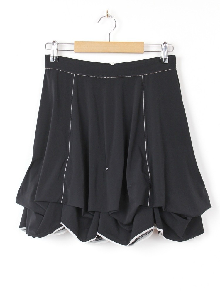 Marithe Francois Girbaud Vintage Tennis Black Mini Skirt, Size Xs