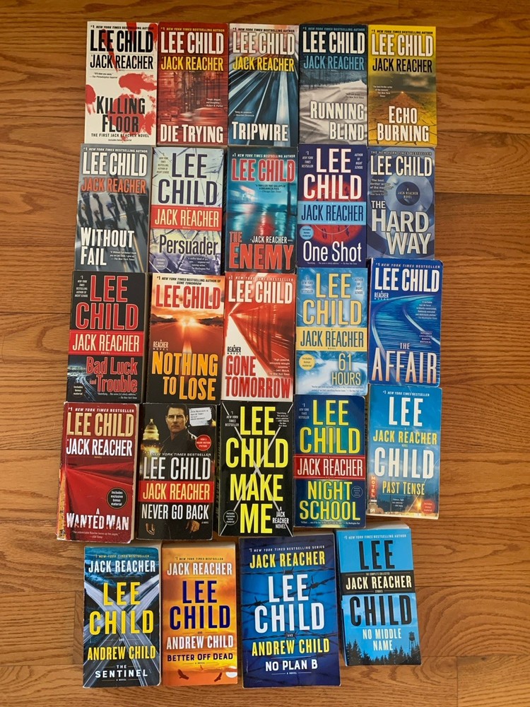 Lee Child Jack Reacher Books Lot Of 23 Paperback Books plus No Middle Name