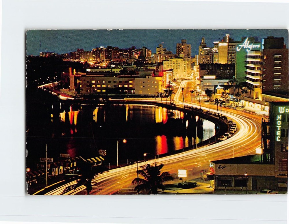 Postcard Lake Pancoast Miami Beach Florida USA