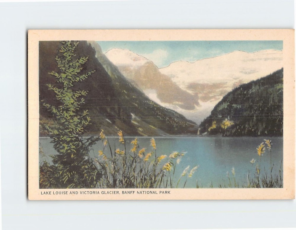 Postcard Lake Louise and Victoria Glacier Banff National Park Alberta Canada