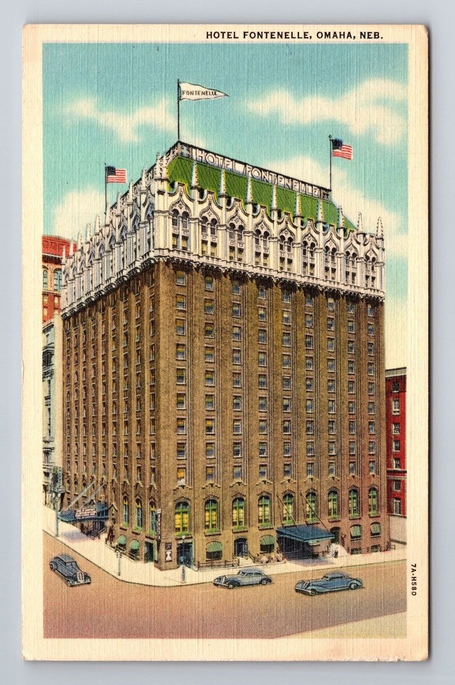 Omaha NE-Nebraska, Hotel Fontenelle, Advertisement, Vintage Souvenir Postcard