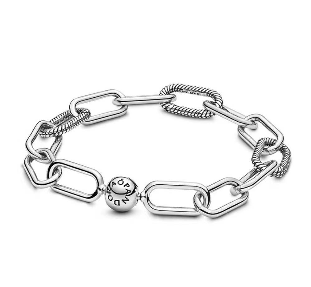 PANDORA Me Link S925 Sterling Silver Chain Bracelet 7.5 Inch New