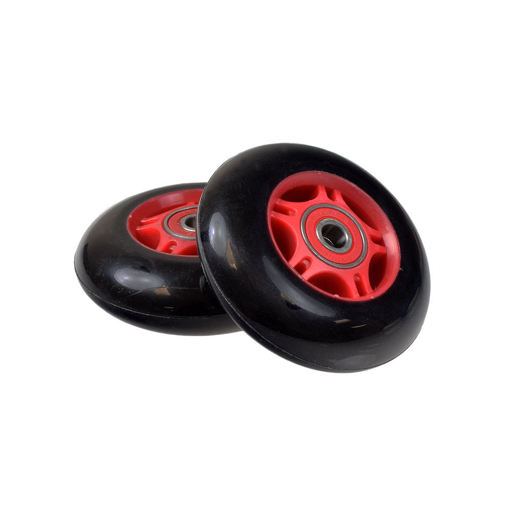 Black Wheel Red Hub 76 mm Wheels for the Razor PowerRider (Set of 2)