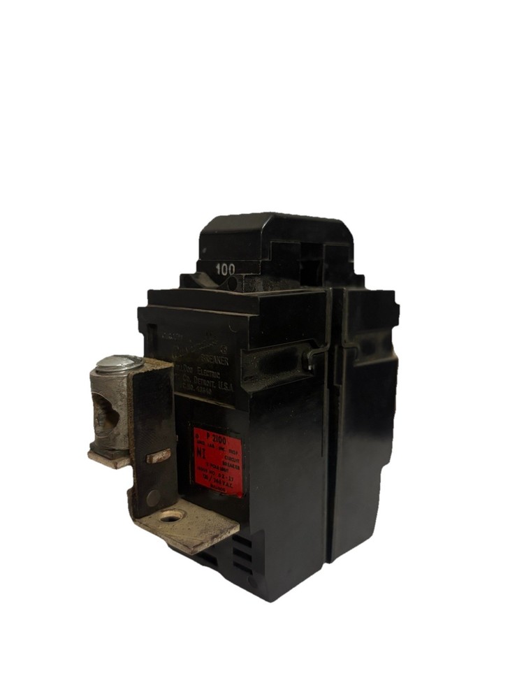 Pushmatic P2100 100 Amp 2 Pole  Circuit Breaker ITE 240VAC Main 100A