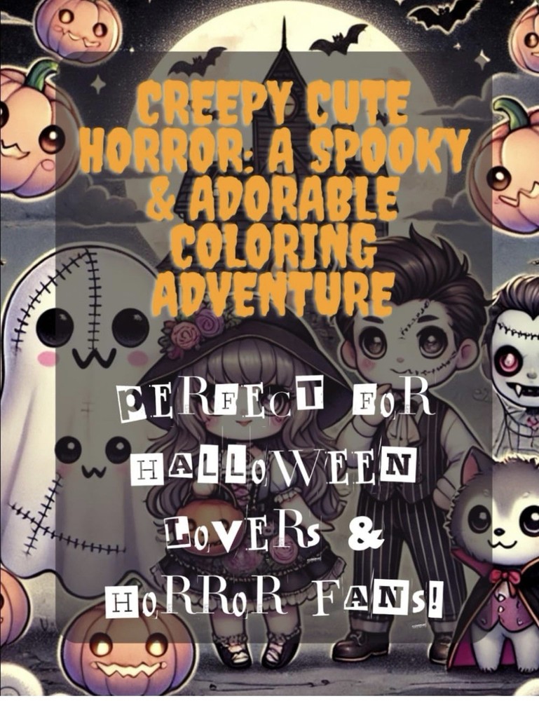 Creepy Cute Horror Coloring Book for Adults | Spooky Kawaii Gothic Fun Art