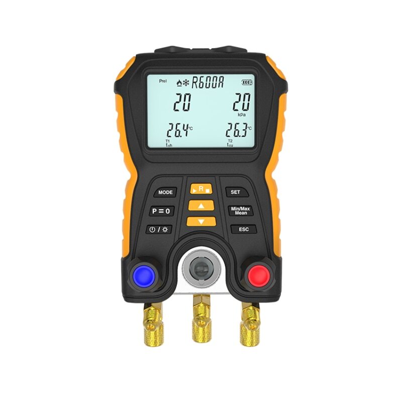 Digital Pressure Gauge Refrigeration Vacuum Manifold Tester Refrigerant Meter
