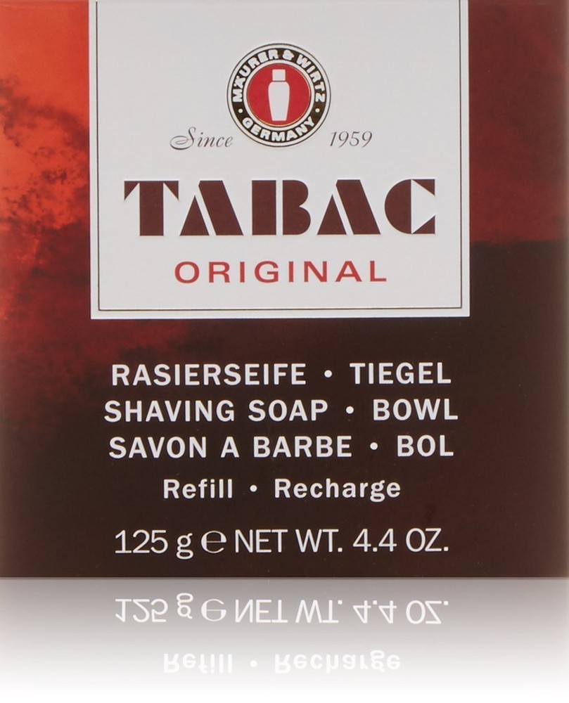 Tabac Original Shaving Soap Bowl Refill for Men 4.4 Oz by Maurer Wirtz