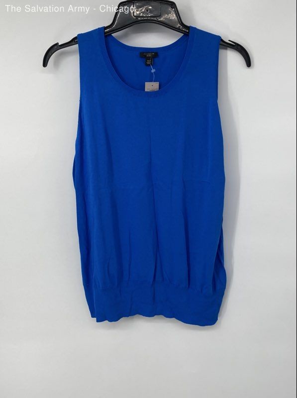 Ann Taylor Womens Blue Scoop Neck Sleeveless Pullover Tank Top Size XLP
