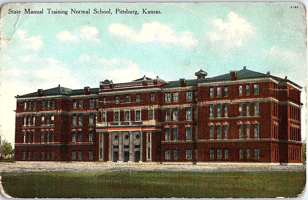 Postcard SCHOOL SCENE Pittsburg Kansas KS m/09 AI4829