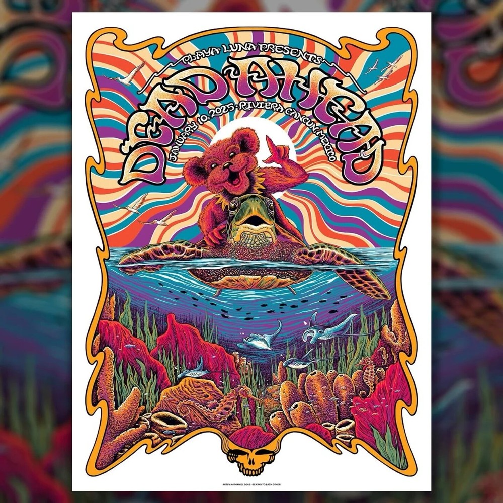 Dead Ahead Festival Jan 10 2025 Riviera Cancun Mexico Home Decor Poster