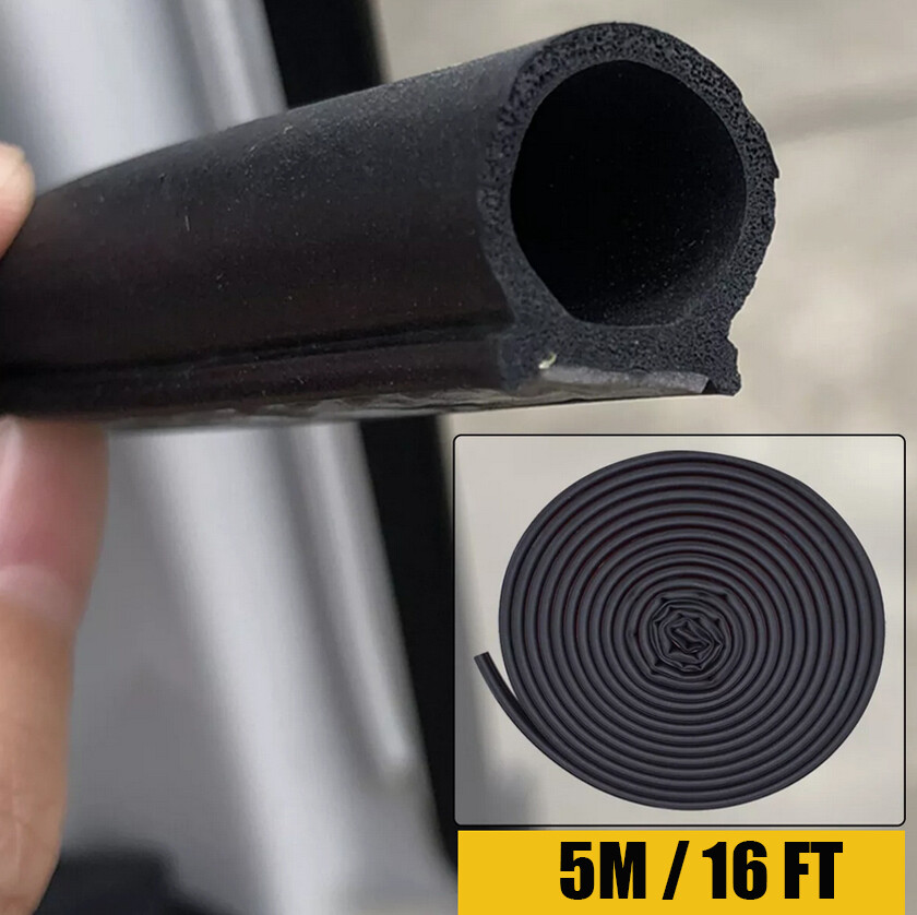 5m/16ft For Ford D-Shape Rubber Seal Car Truck Door Trim Hollow Weather Strip