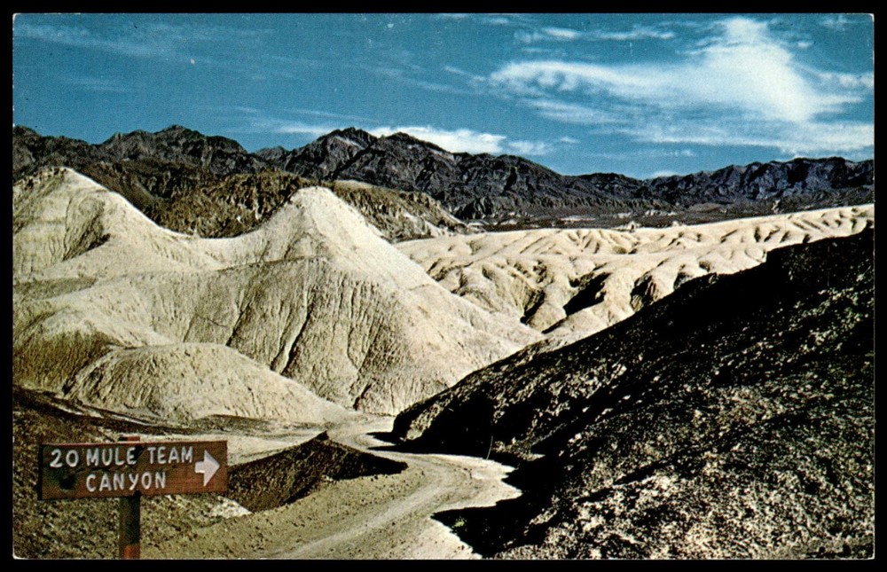 20 Mule Team Canyon Death Valley National Monument California Postcard