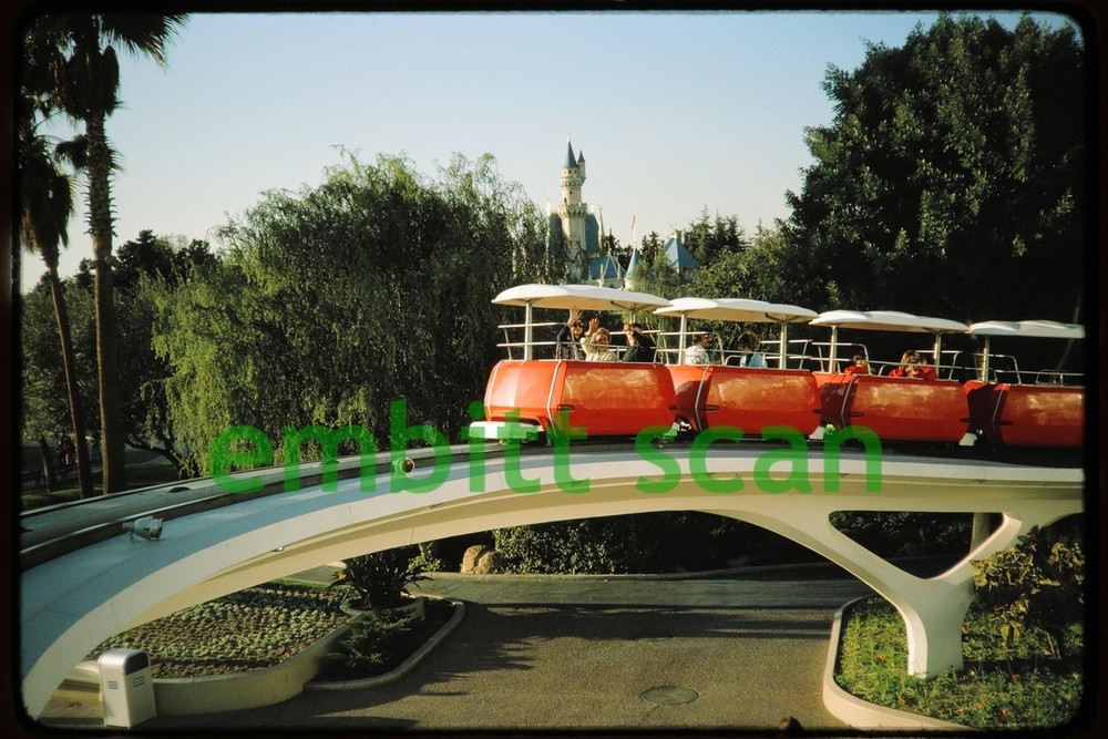 Original Slide, PeopleMover Scene at Disneyland, 1976