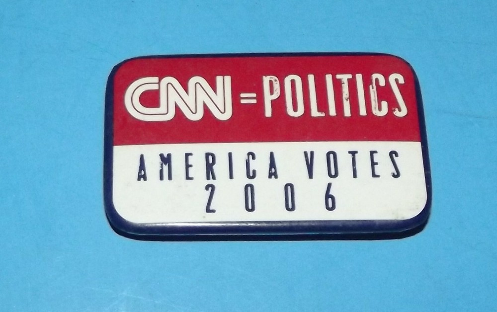 CNN Politics America Votes 2006 Pin Pinback 1.5