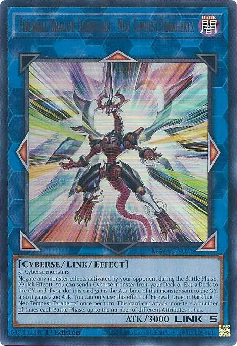 Firewall Dragon Darkfluid - Neo Tempest Terahertz MAZE-EN028 Maze of Memories 1st Edition