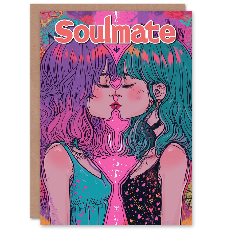Valentines Day Greeting Card Soulmate Gay Lesbian LGBT Pride For Her Wife
