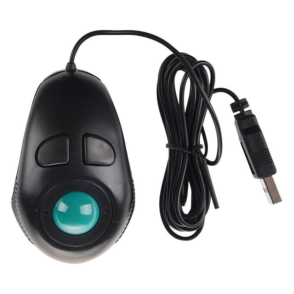 USB Wired Trackball Mouse for PC & Laptop Portable Finger-Operated Handheld 3tk1