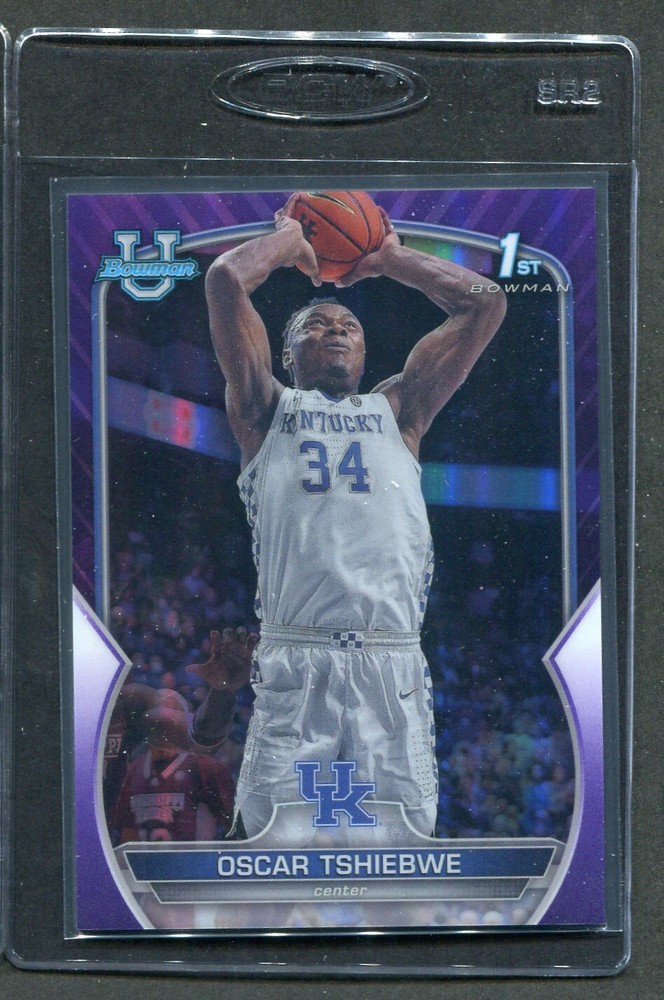 2023 Bowman Chrome U Purple Refractor Oscar Tshiebwe #74 /399