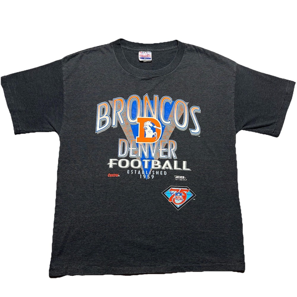 Vintage 1994 Denver Broncos T Shirt Mens XL NFL Trench 90s Graphic