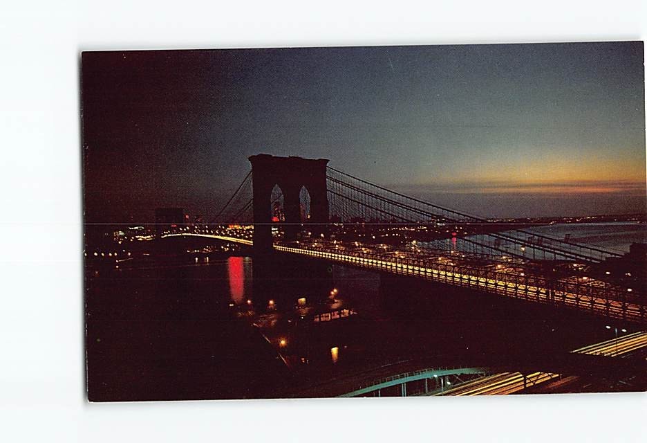 Postcard Brooklyn Bridge New York City New York USA