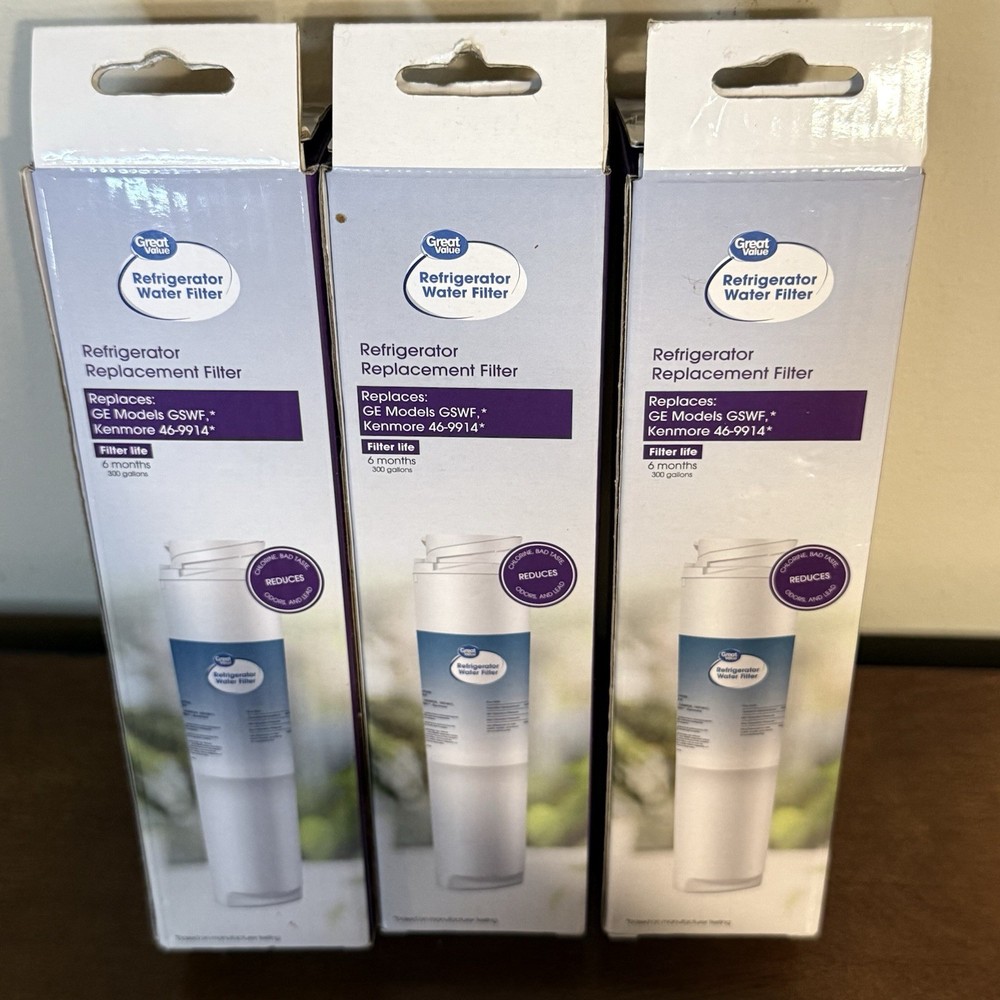 Refrigerator Water FiltersFor GE GSWF & Kenmore 46-9914 New Sealed 3 Lot