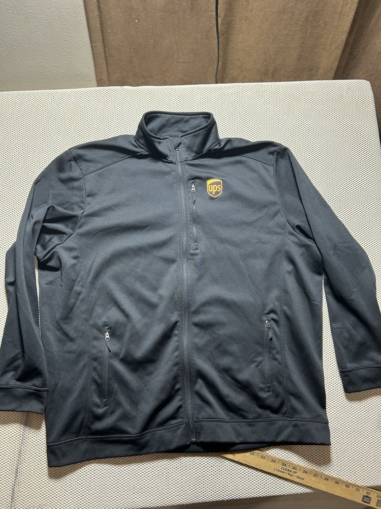 United Parcel Service | Black XXL Full Zip | Stretch Jacket WearGuard UPS Logo