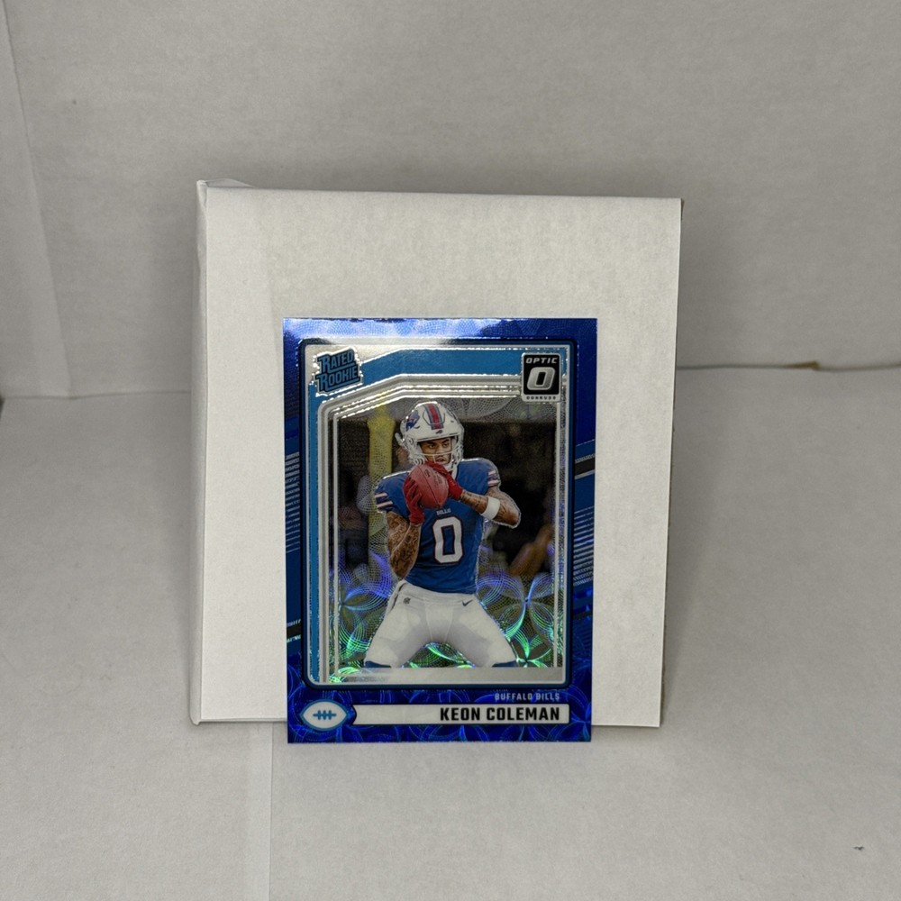 2024 Panini Donruss Optic - Rated Rookie Keon Coleman #263 Blue Scope Prizm (RC)